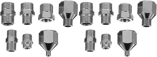 Miniatura 4 de VICASKY 2 juegos de accesorios para aerógrafo adaptador de aerógrafo, acoplador de conexión rápida, desconectador, adaptador de acoplador,