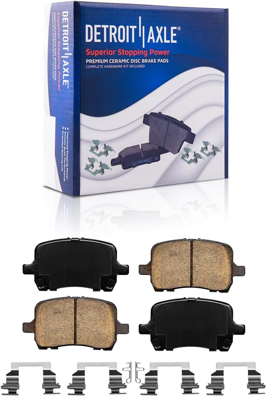 Detroit Axle - Front Brake Kit for 2008-2011 Chevrolet HHR, Disc Brakes Rotors Ceramic Brake Pads 2009 2010 Wheel Bearing Hubs Replacement : 10.86" inch Rotors
