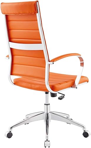 Miniatura 6 de Modway Jive Silla de oficina giratoria ejecutiva con respaldo alto y brazos en naranja