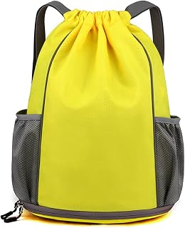 EBSBAG Mochila Con Cordón Y Compartimento Independiente For Pelotas, Bolsa De Baloncesto, Seca Y Húmeda