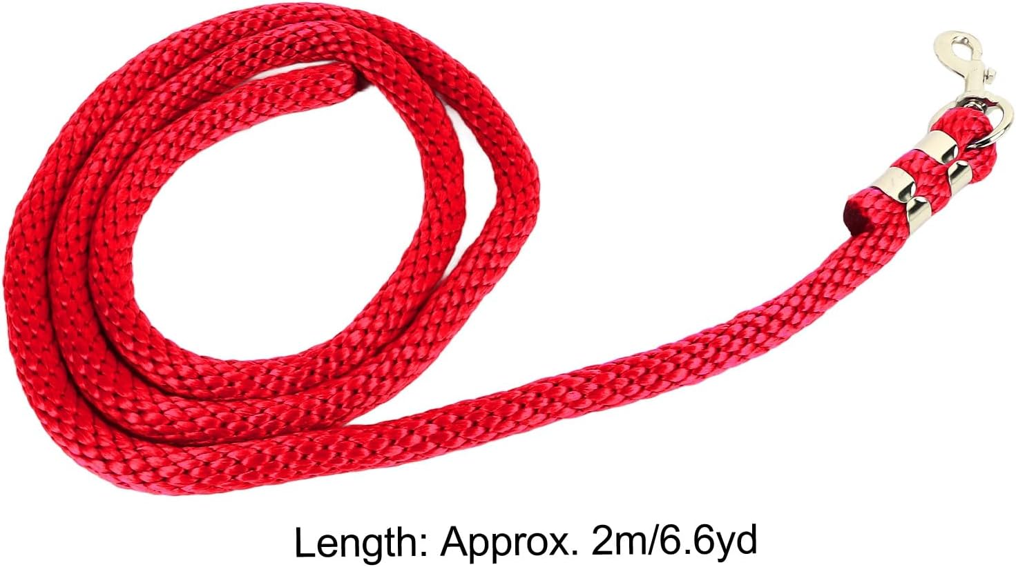 Lunge Line for Horse, Heavy Duty High Tensile Horse Training Rope Horse Lunge Line Horse Bridle Horse Lunge Line with Snap for Training Competition and Daily Traction 2 Meter