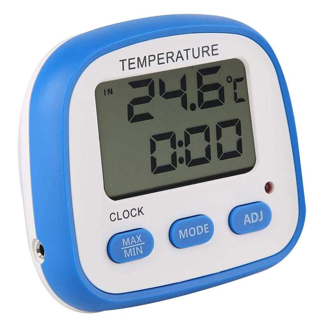 Termómetro para frigorífico Congelador Ajustes de alarmas de Temperatura Alta y Baja con indicador LED Termómetro de refrigeración Digital con magnético