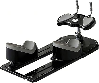 Spine Twist & Stretch Trainer,Crawling Training Machine for Back Pain Relief,Spinal Decompression Waist Fitness Equipment with LED Counter,Height Adjustable Ab Core Trainer for Home Gym Black