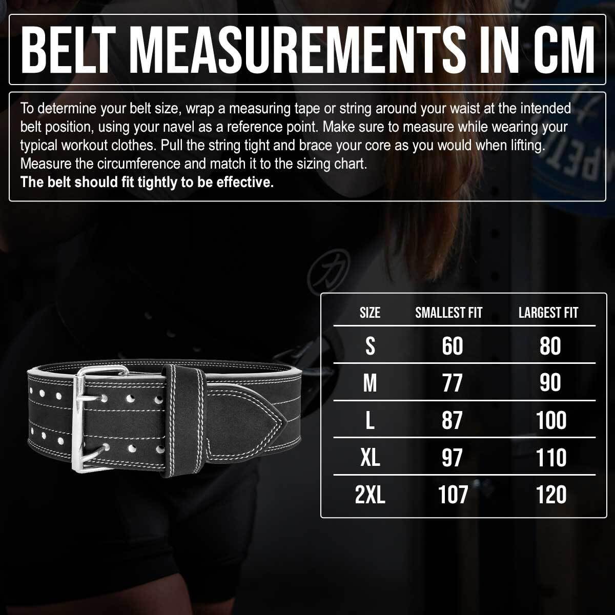Strength Shop Cintura powerlifting pesi da 13 mm con chiusura a fibbia, Certificado IPF, cintura palestra uomo e donna, robusta e durevole, cintura pesi palestra per stabilizza il core e colonna