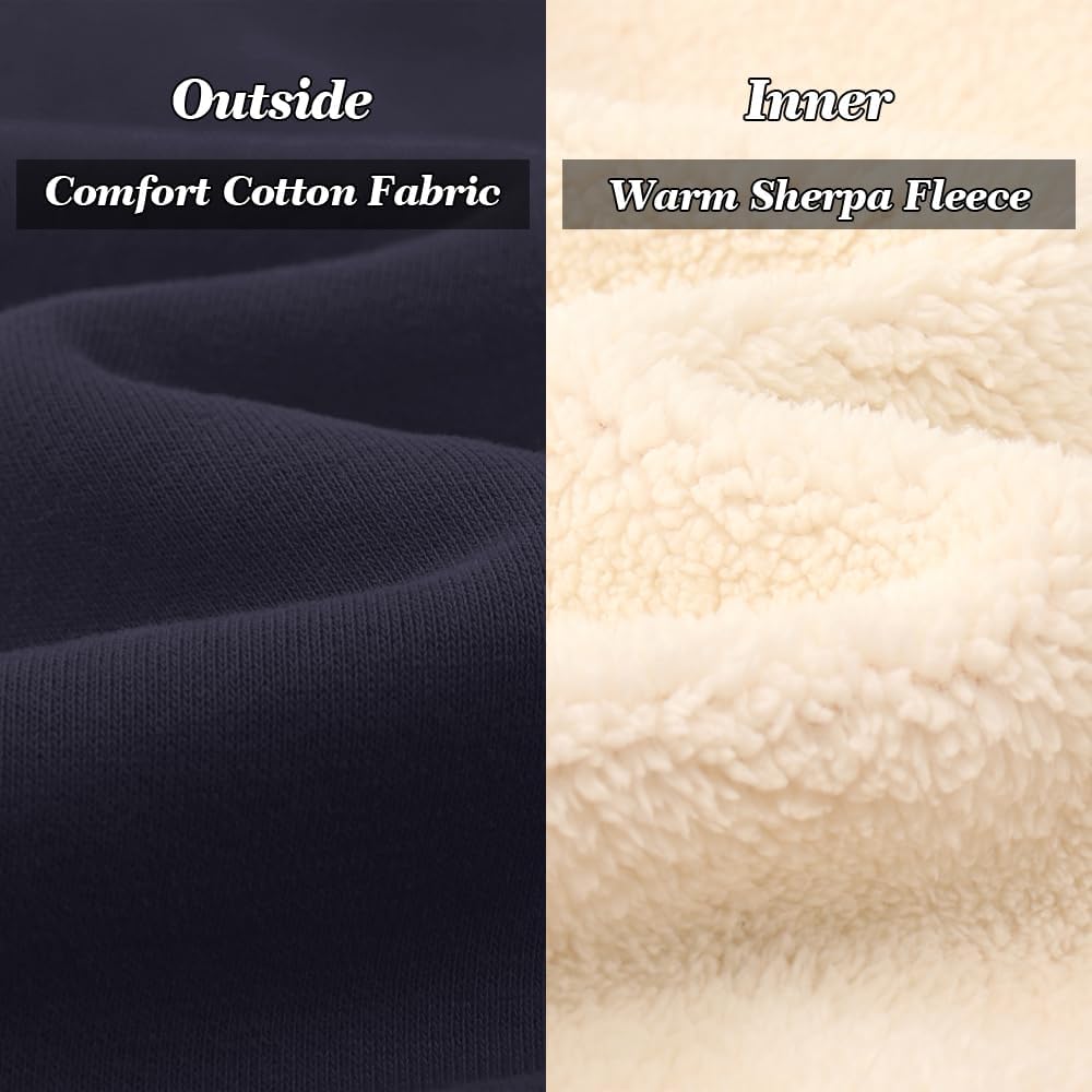 Spring&Gege Boys Girls Fleece Sherpa Lined Hoodie Kids Winter Warm Pullover Hooded Sweatshirts - Image 4