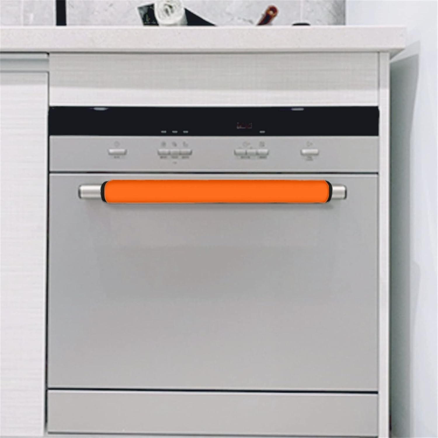 Coldinair Orange Refrigerator Door Handle Covers Set of 8,Keep Your Kitchen Appliance Clean from Fingertips,Drips,Food Stains for Fridge Oven Dishwashers