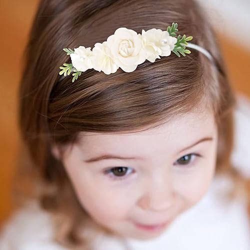Miniatura 2 de Diadema floral de nailon para bebé, 3 piezas, accesorios para el cabello, regalo para niñas (31#)