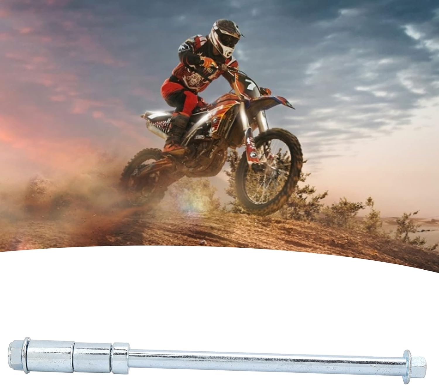 Asse Posteriore Anteriore Posteriore Aramox, Perno Posteriore Posteriore Anteriore 245 Mm con 3 Distanziali Adatto per Bici Cross PIT PRO Trail PIT PRO