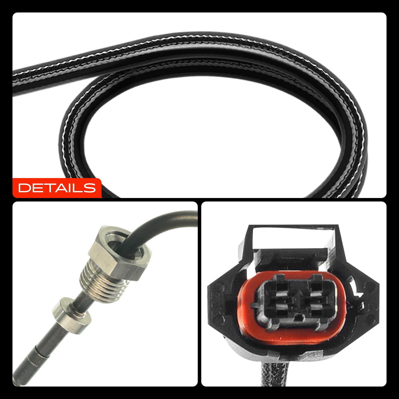 Frankberg Sensor de temperatura de gases de escape 2 Polos Compatible con Antara L07 Captiva C100 C140 Replace# 7451959,4803538