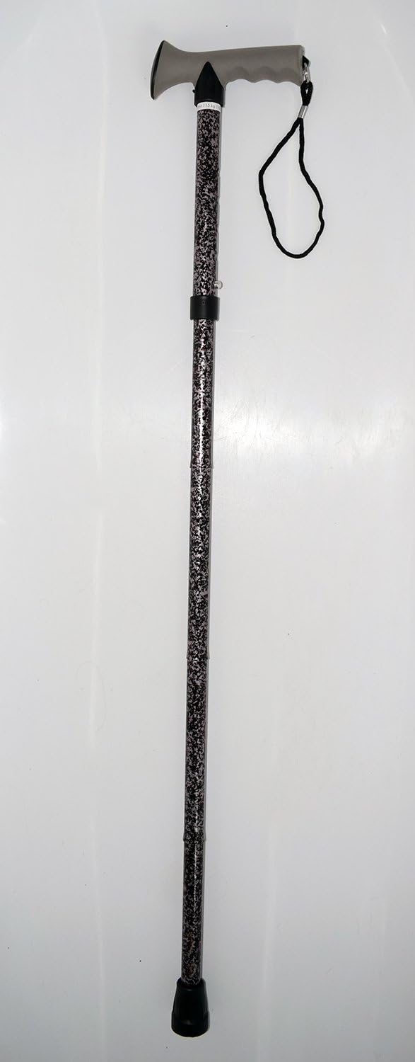 Soft Grip Walking Stick - Height Adjustable Folding Walking Stick Soft Handle.