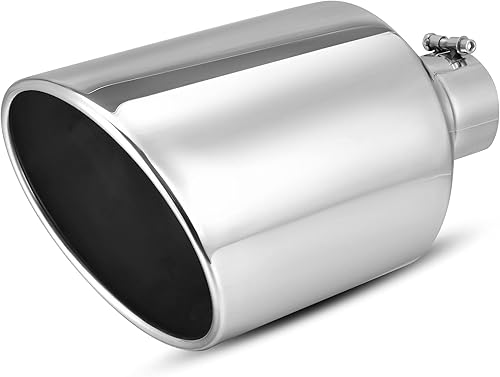 Miniatura 7 de AUTOSAVER88 Punta de escape de entrada de 5 pulgadas, entrada de 5 pulgadas, salida de 10 pulgadas, 15 pulgadas de largo, punta de escape diésel