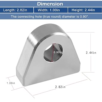 Weld on Shackle/Clevis Mounts 1 Thick Steel (Pack of 2)