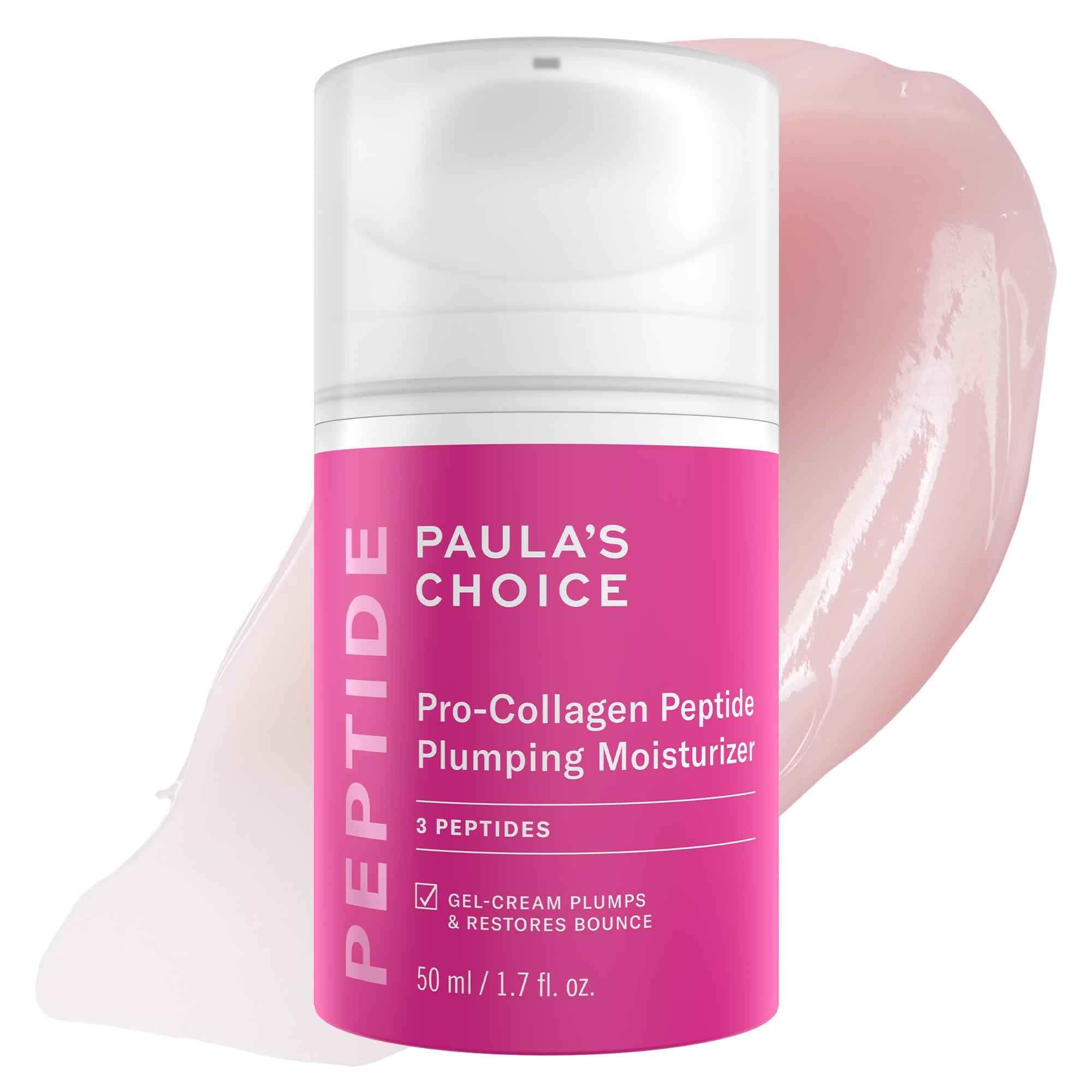 Paula's ChoicePro-Collagen Peptide Plumping Face Moisturizer, Daily Gel Face Cream for Deep Lightweight Hydration, Wrinkles & Loss of Firmness, Fragrance-Free, 1.7 Fl Oz