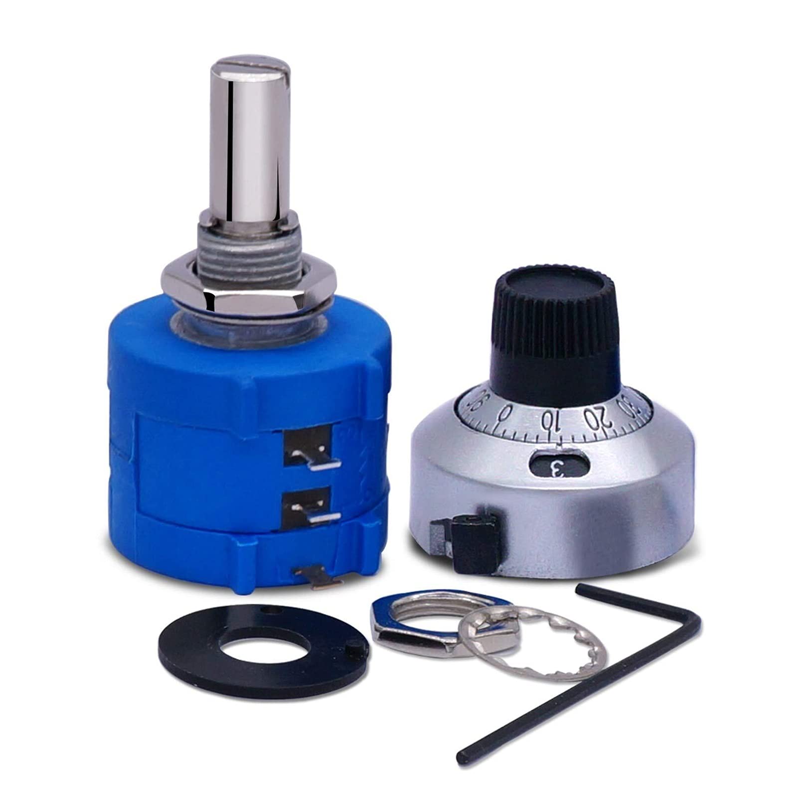 Potentiomètre de précision 100K ohm résistance ajustable 10 tours pour circuit imprimé