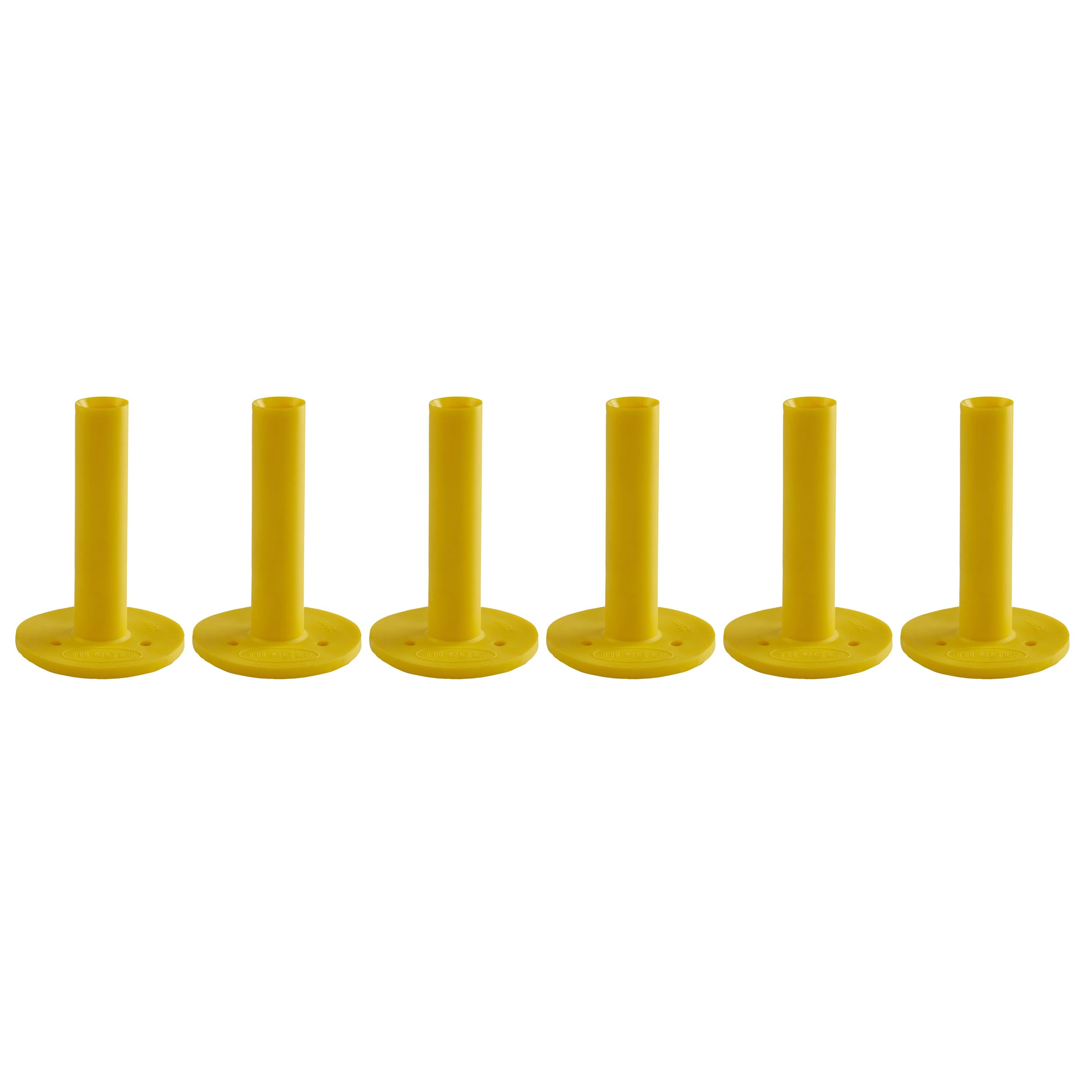 TH Golf Premium Rubber Golf Tees – Pack of 6 – Durable, Long-Lasting Tees in Multiple Sizes & Colours for Drivers, Woods & Irons (75mm Yellow)