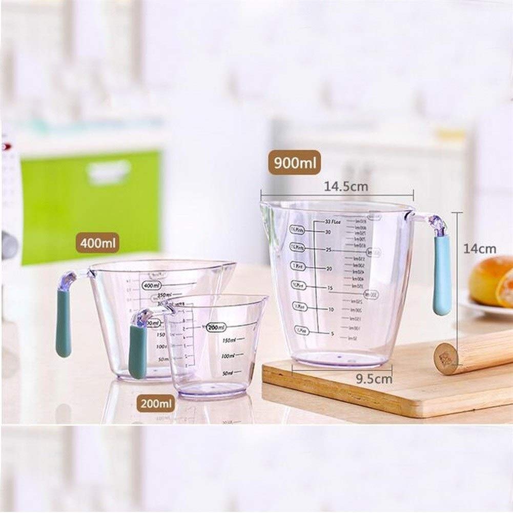 Autocollant mural Tasse à mesurer-outil, tasses à mesurer en plastique, avec poignée, tasses à mesurer domestiques-échelle claire, conception de buse en forme de V (couleur : clair) (transparent)