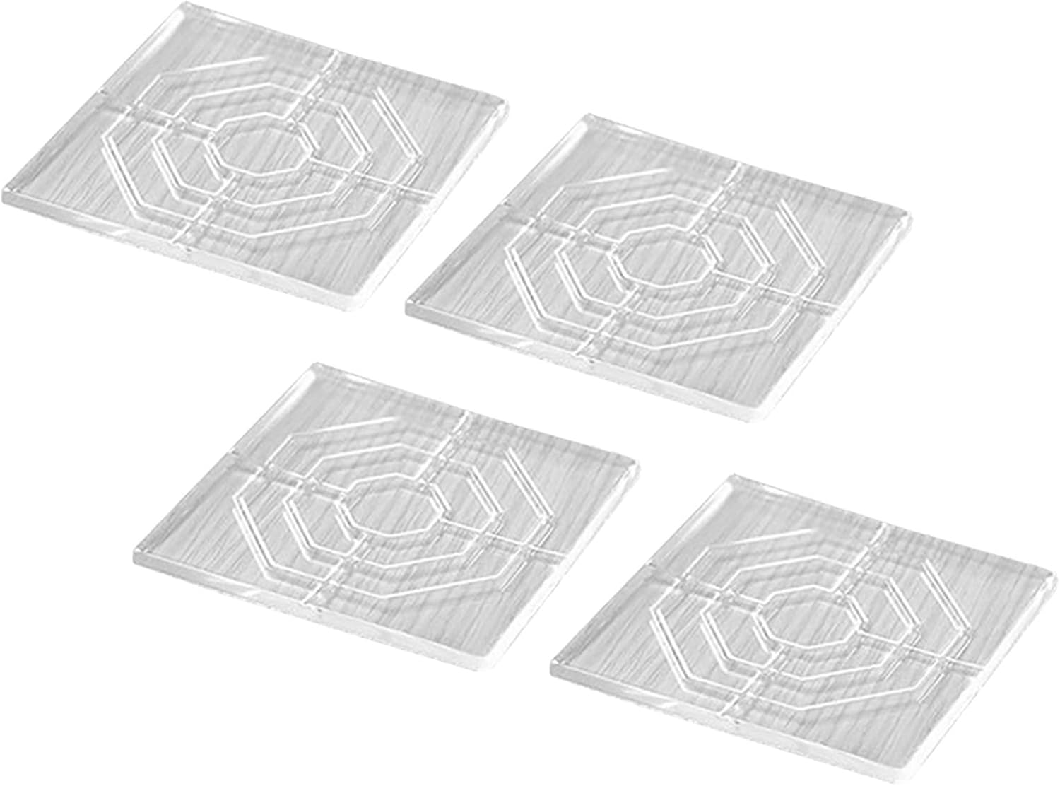 Transparent Silicone Furniture Pads 4 Pack, 3 Inch Anti-Slip Floor Protectors Table Legs Chairs Beds, Reusable Noise Reduction Bumpers to Prevent Scratches Hardwood Tile Floors