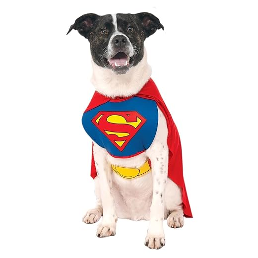 Rubie's 887892M Offizielles Superman Hundekostüm, Blau/Rot, Größe M
