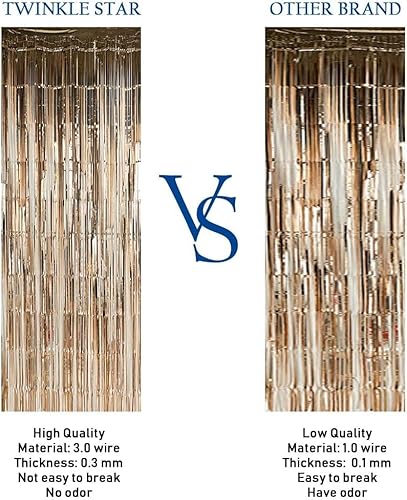 image for Twinkle Star 4 Pack Photo Booth Backdrop Metallic Tinsel Foil Fringe C