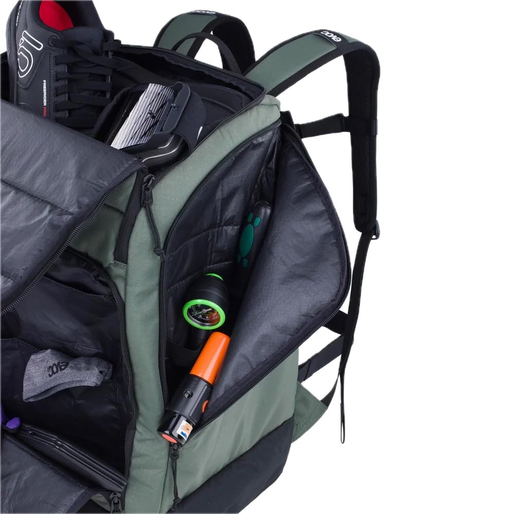 EVOC GEAR BACKPACK 60 Plecak podróżny, plecak turystyczny (stabilny plecak z przegrodą na buty, plecak trekkingowy z przegrodami organizacyjnymi, pojemność: 60 l), ciemnooliwkowy
