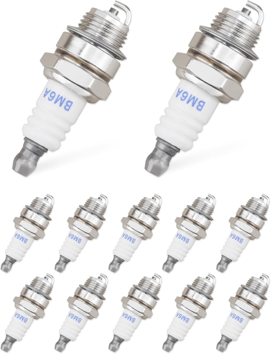 12Pcs Spark Plugs, RJ19LM 796112 Fit for Briggs & Stratton, Husqvarna, Toro, etc. 3HP-23HP Briggs Engines, L-Head Engines