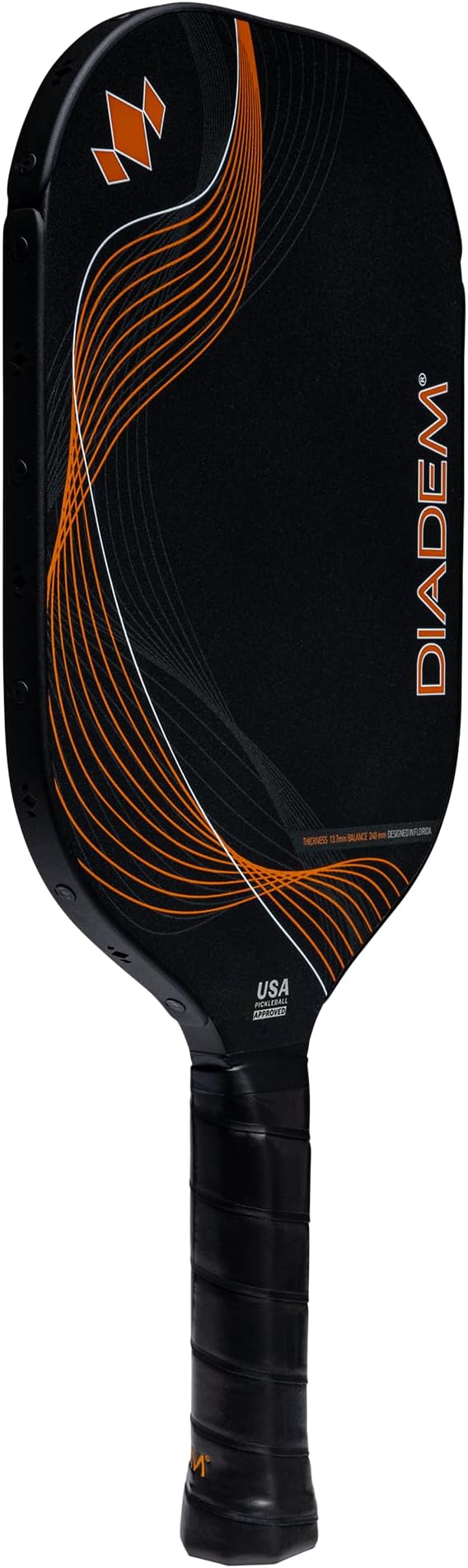 Diadem Icon Infinity Pro Pickleball Paddle | USAPA Approved | Dual Foam Core & Carbon Fiber | Maximum Power, Control, and Spin | High Performance with Replaceable Edge Guard
