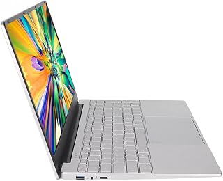 Laptop de 15,6 Polegadas 8G RAM 128GB SSD Quad Core IPS HD Tela 1920x1080 WiFi Teclado Retroiluminado Laptops Prateados Leves (plugue da ue)