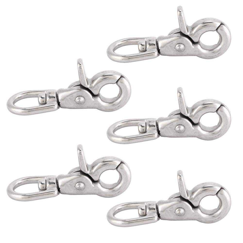 Wbestexercises - Moschettone Girevole in Acciaio Inox per Barche, 5pcs