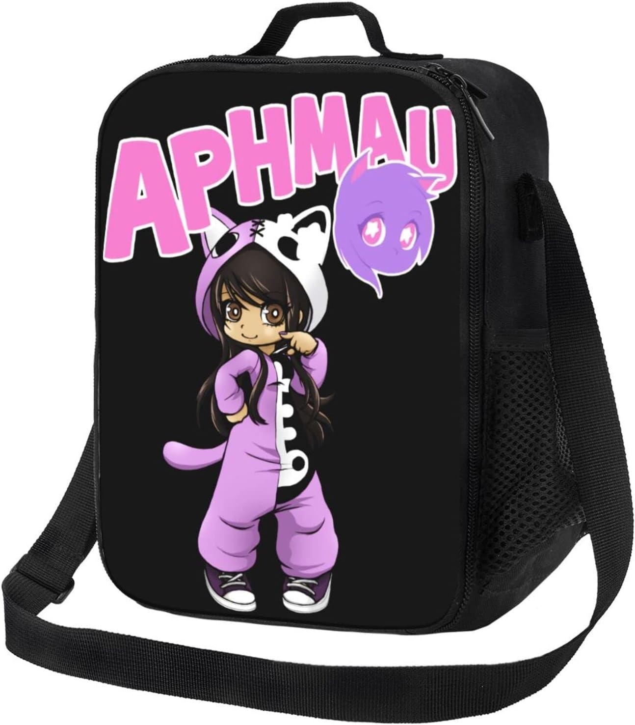 KNIPSY Aphmau Insulated Lunch Bag with Side Mesh Pocket, Water