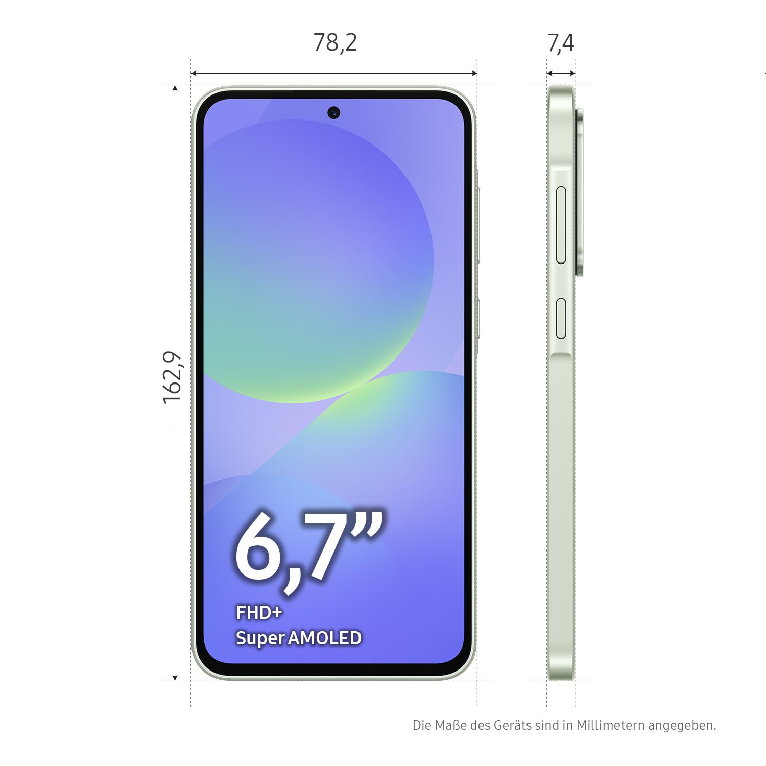 Samsung Galaxy A36 5G AI Smartphone ohne Vertrag, Simlockfreies AI Handy mit Android, 8 GB RAM, 256 GB Speicher, 50-MP-Kamera, Awesome Lime, 2,5 Jahre Herstellergarantie [Exklusiv auf Amazon]
