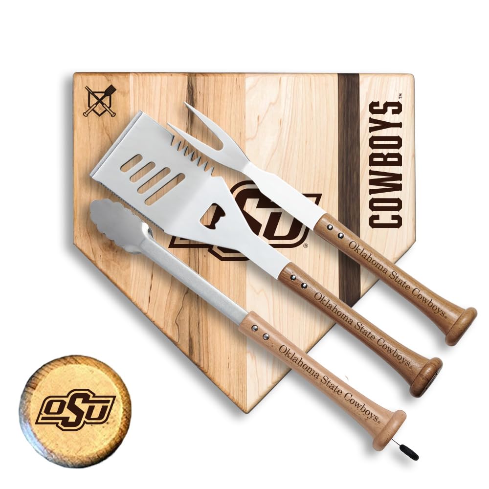 Baseball BBQ Oklahoma State 12 in. Silver Slugger Set