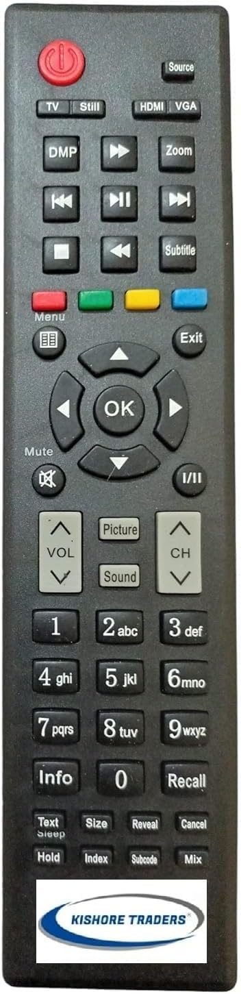 Compatible Remote Control for Micromax 2/Lloyd/VU LCD/LED TV 32K316 -ER22641VU (Please Match Your Old Remote with Given Image, for Work It Must Be Exactly Same As Shown in Image)