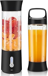 Handzee Portable Personal Travel Blender - 17Oz USB Rechargeable Mini Blender with Portable Cup Lid, BPA-Free Juicer Blend...