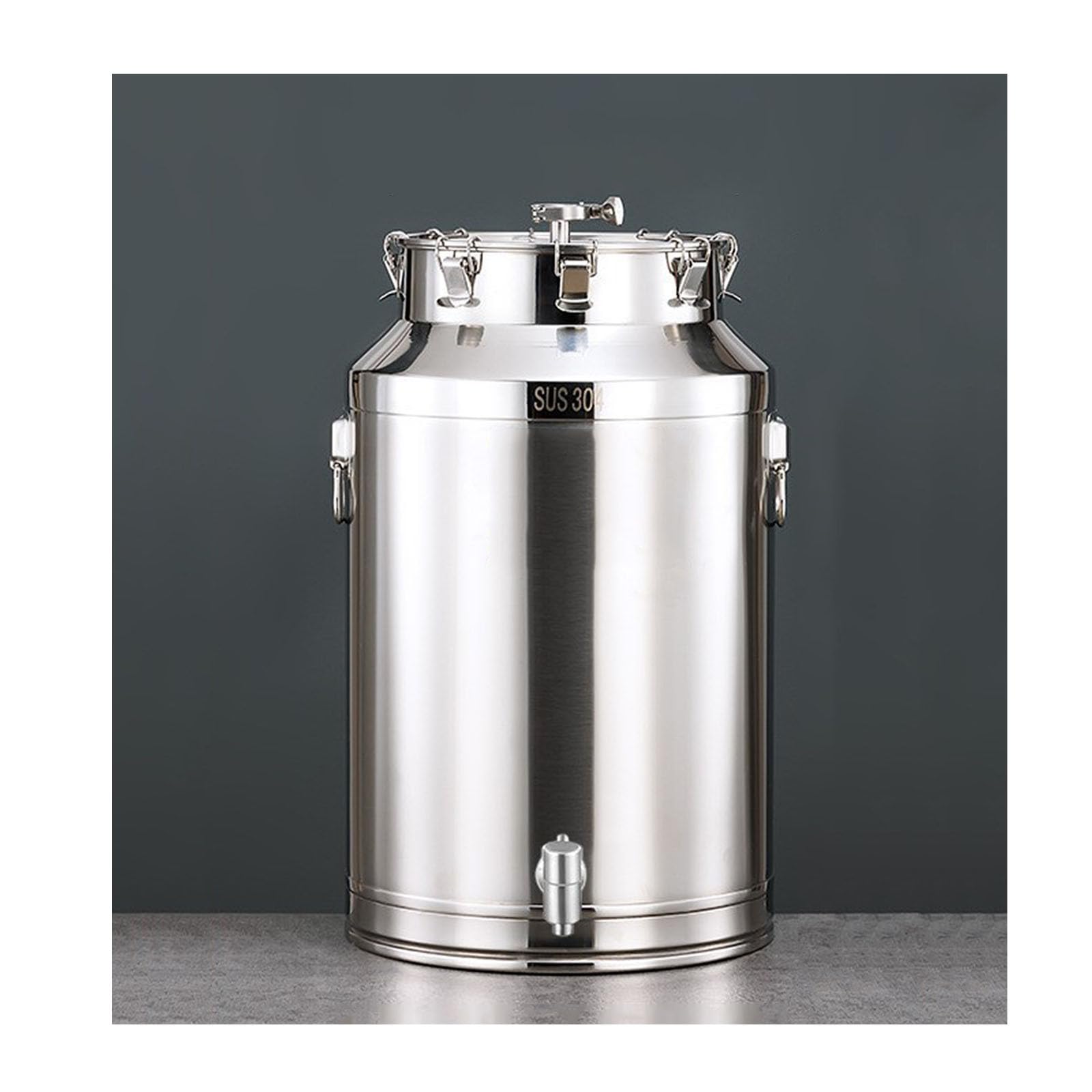Fermenteur 28L haute étanchéité en inox avec robinet de vidange