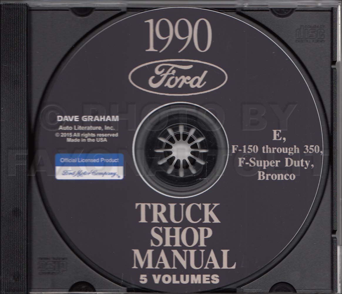 1990 FORD PICKUP BRONCO VAN REPAIR SHOP MANUAL CD Super Duty F150 F250 F350