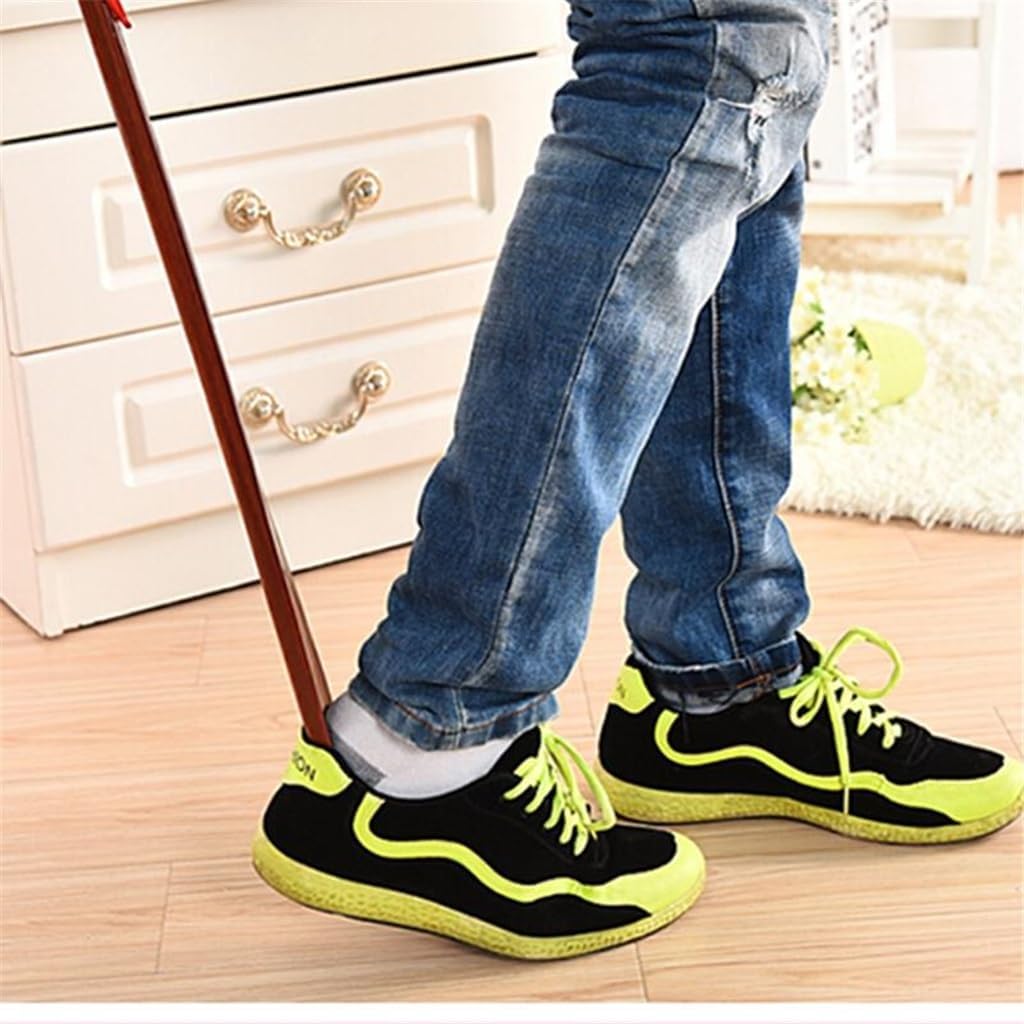 55cm Mahogany craft Wooden Shoe Horn Professional Long Handle Lifter Shoehorn