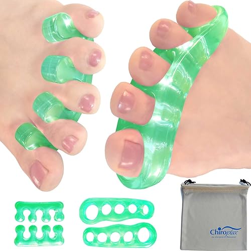 Miniatura 10 de Chiroplax Separadores de dedos de los pies, esparcidor de gel de silicona para juanetes y juanetes, martillo de alivio de martillo superpuesto y