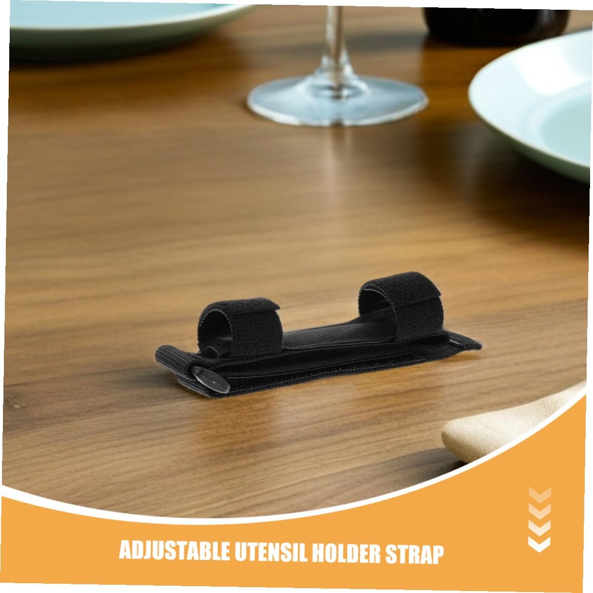 Universal Adaptive Utensil Holder Strap 3pcs Set for Disabled Eating Assistance, Adjustable Non-Slip Cuff for Forks, Spoons, and Chopsticks, Aid for Elderly and Hand Tremor Users
