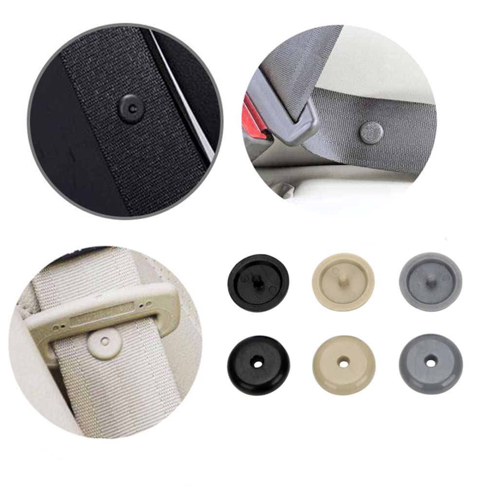 Fermacinture Per Auto - 30 Paia Di Bottoni Di Sicurezza Universali | Nero, Grigio, Beige