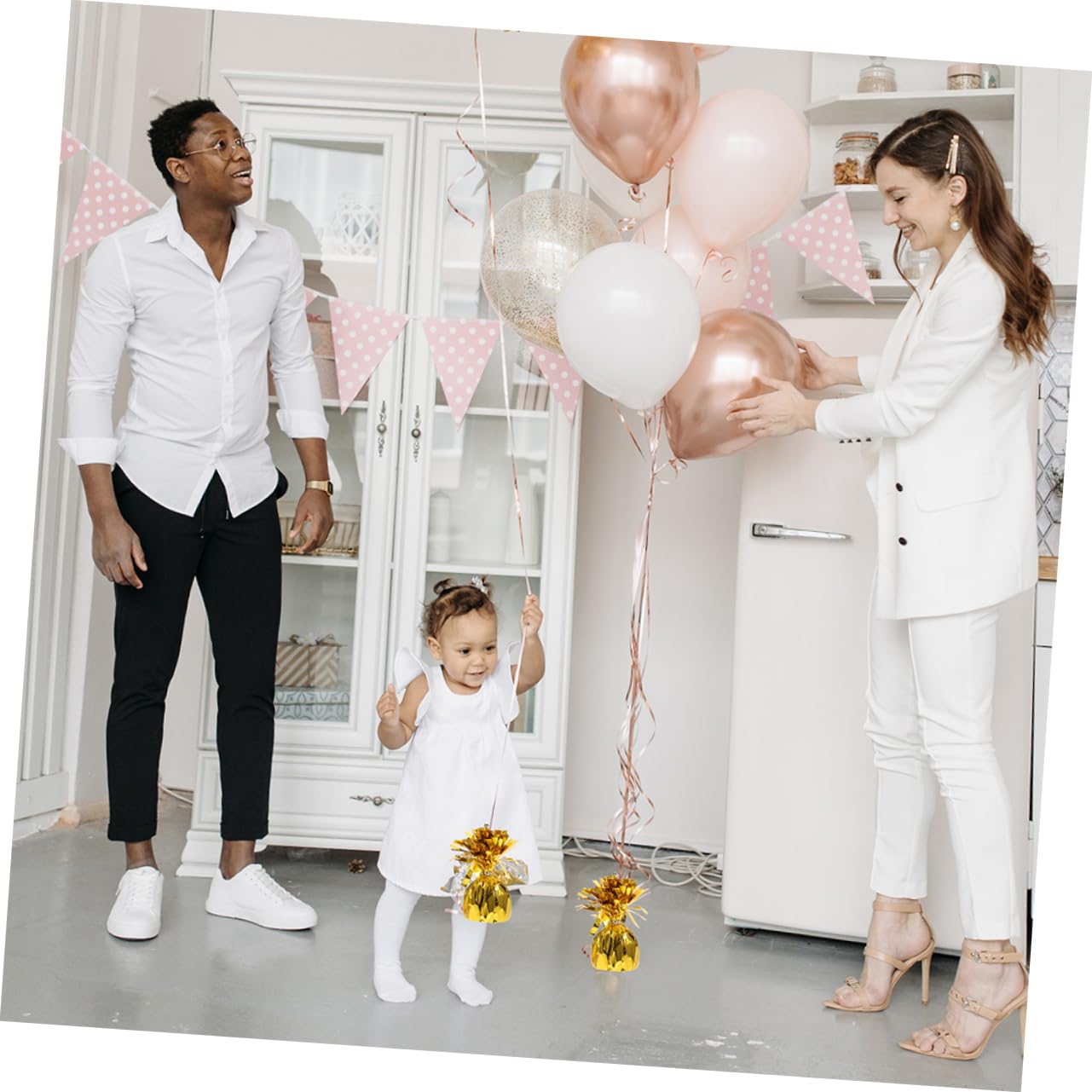 IMIKEYA 8pièces Poids Pour Ballons Dorés ballons à Hélium Décoration De Table Pour Anniversaire Et Mariage Lot