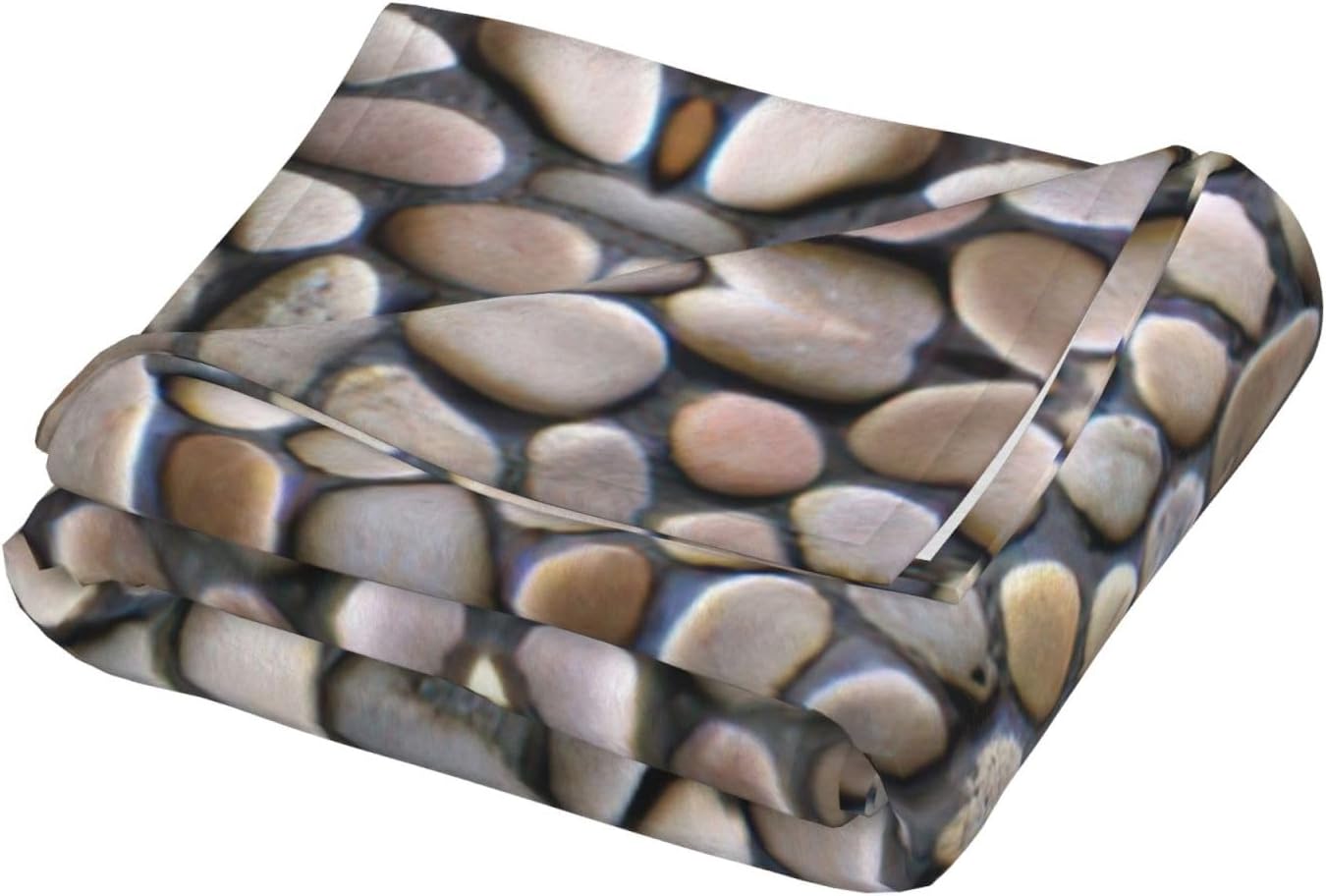 Pebble Stone Print Cozy Soft Blankets Warm 50x60 in Lightweight Blanket for Camping Travel