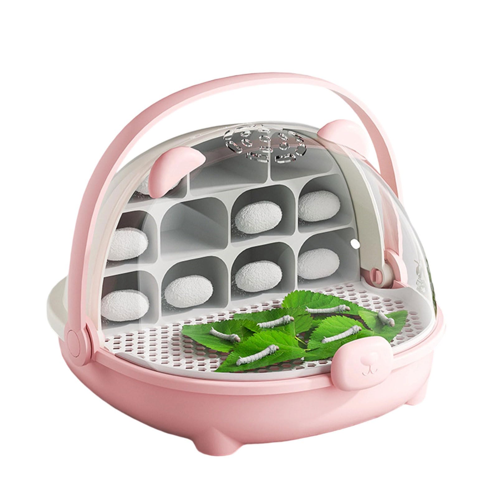 HDOYTXXM Ventilated Silkworm Breeding Case with Clear Detachable Chamber Design for Organized Habitats Container Hatching Box with Ventilation