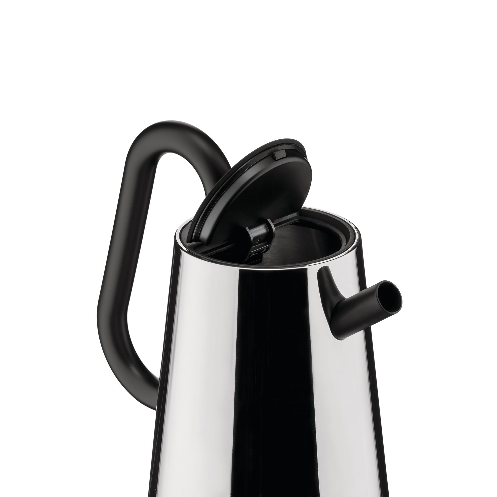 Alessi Toru NE01 B designerski czajnik elektryczny, stal nierdzewna 18/10 i żywica termoplastyczna, gniazdo europejskie, 2400 W, 170 cl, czarny