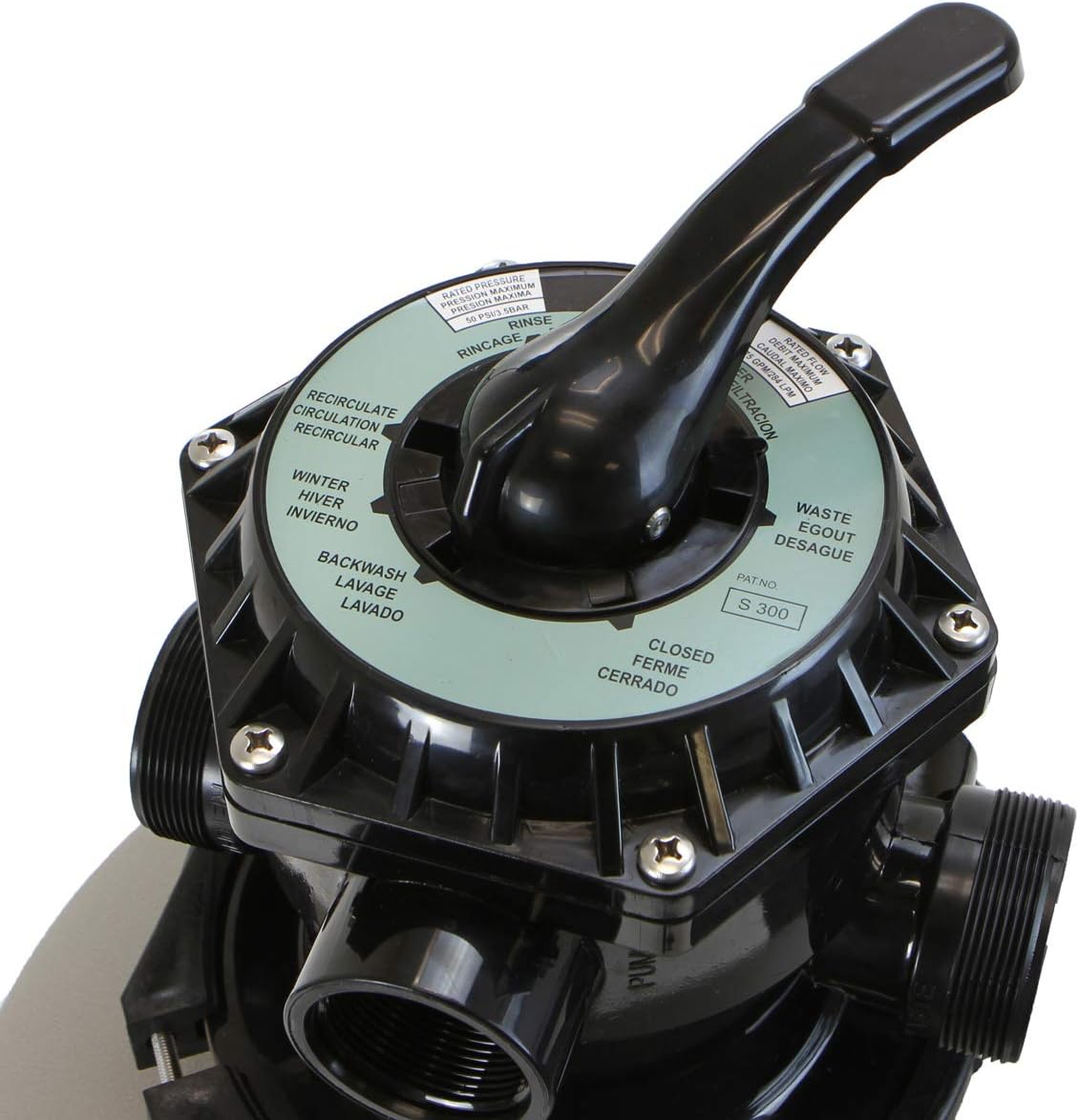 Swimming Pool Filter Multi Port Valve 1.5 inch with Clamping