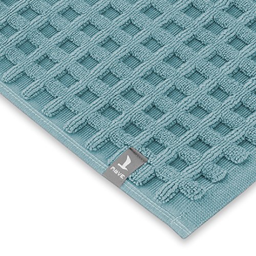 möve Piquée bath mat 60 x 100 cm, 100% cotton, arctic