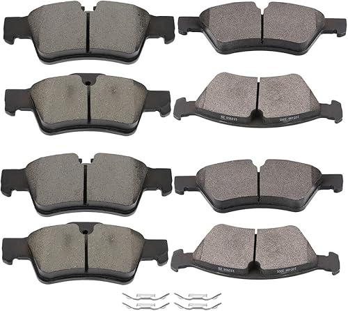 SCITOO D1123 D1122 Juego de pastillas de freno de cerámica delantera y trasera para Mercedes-Benz 2006-2012