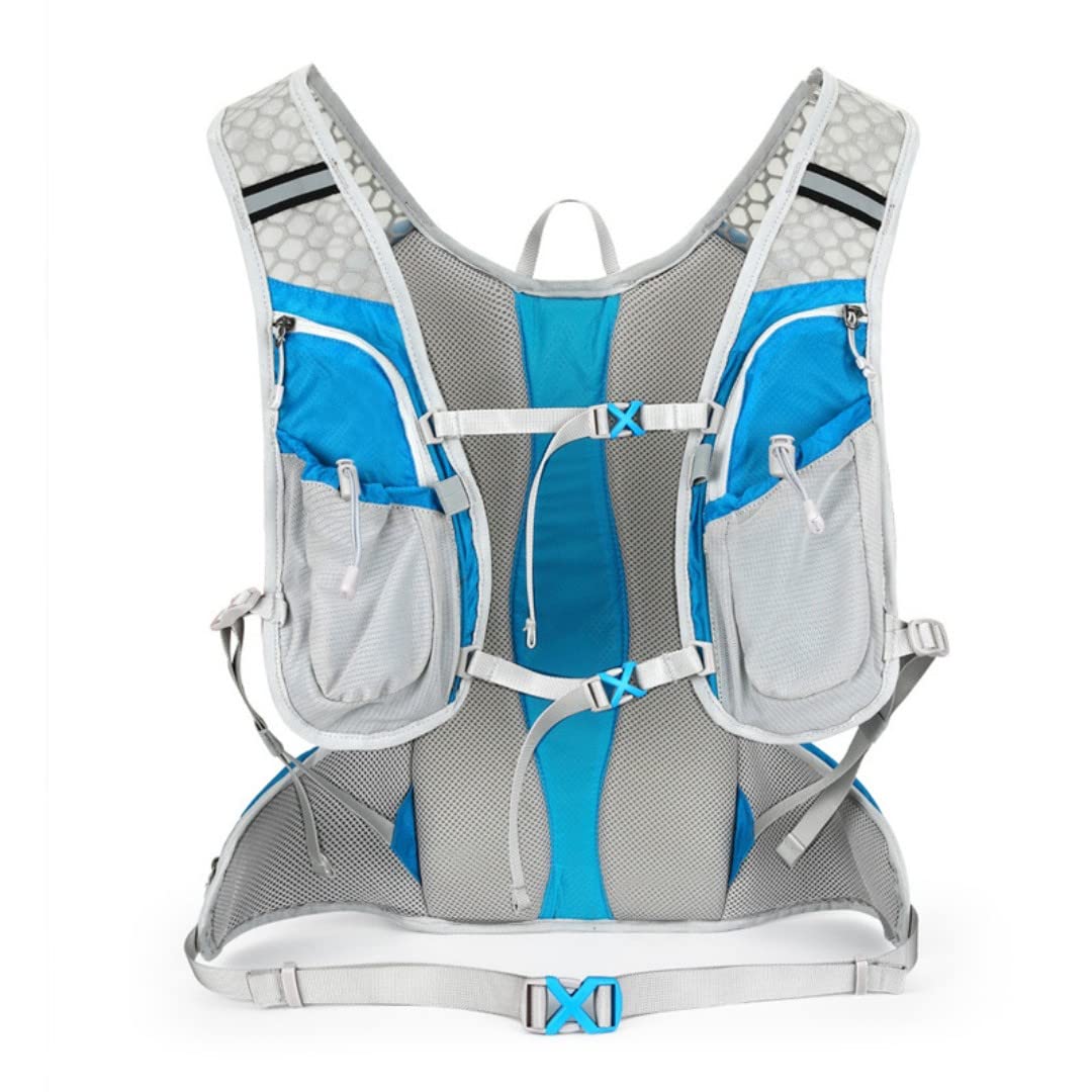 Zaino da corsa leggero, gilet da corsa regolabile da donna con sacca idrica per ciclismo, ideale per trail running ed escursionismo (verde)