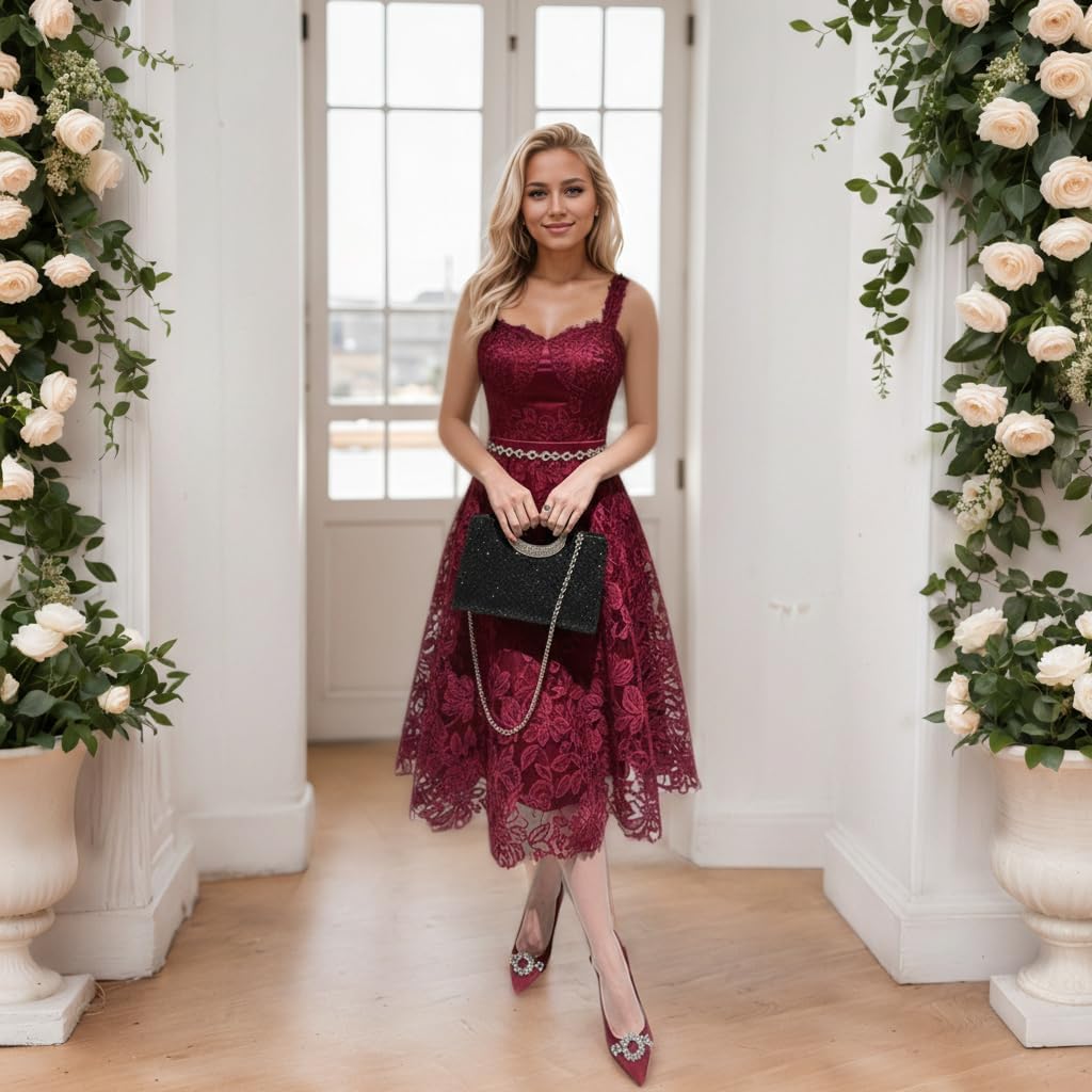 2026 Sparkly Clutch Purse for Women Elegant Unique Bling Evening Bag Polyester Handbag - Image 3