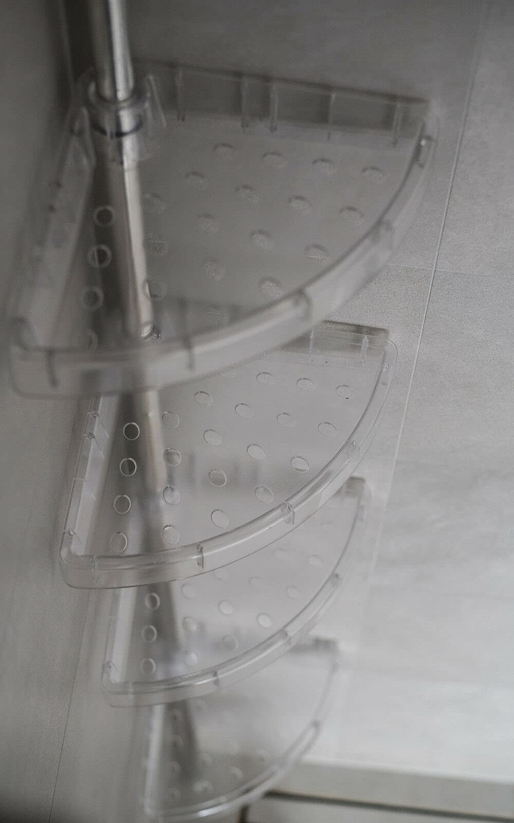Étagère De Douche Télescopique 3 Ou 4 Niveaux - Blanc Ou Argent - Réglable 70-200/250/290 Cm Sans Perçage