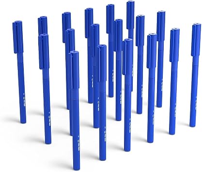 TRU RED Ballpoint Pens with Grip, Medium Point 1.0mm, Blue Ink, 120 Pack Comfortable Writing Pens for Offices & Admin Use